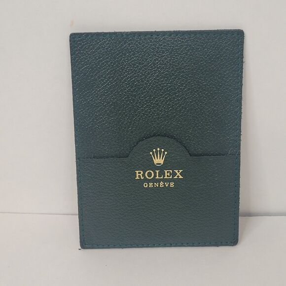Vintage Rolex Green Leather Card Document Holder 0101.40.05 ~ 2001-2002 - Picture 1 of 6